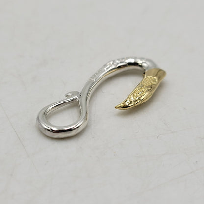 【中古品】【メンズ/レディース】 GOD SUNS ゴッドサンズ SV950 K18YG 頭金イーグルフックLL (プレーン) アクセサリー 192-260408-kh-04-izu カラー：シルバー×ゴールド 万代Net店