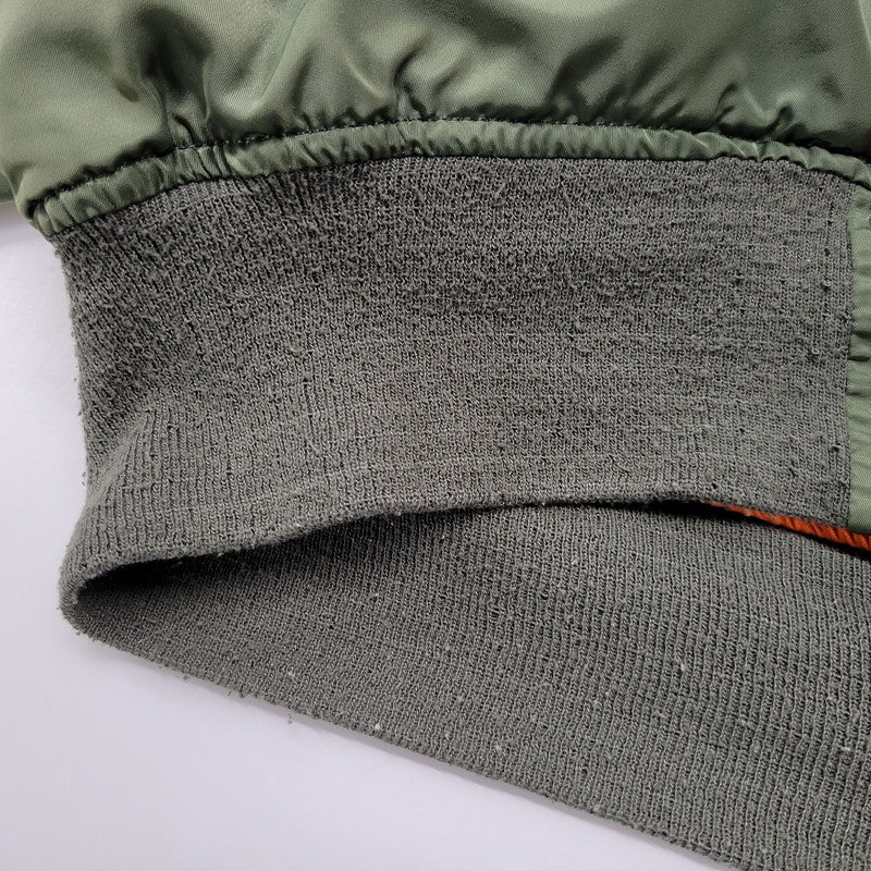 【中古品】【メンズ】 ALPHA INDUSTRIES アルファインダストリーズ 0615-00-573-8337 MIL-J-82790J(USAF) USA製 MA-1 FLIGHT JACKET フライトジャケット アウター 145-260408-kh-10-izu サイズ：L カラー：カーキ×オレンジ 万代Net店
