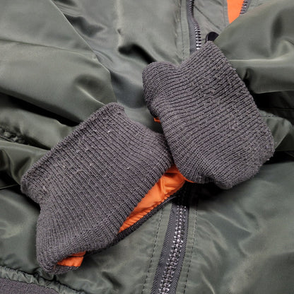 【中古品】【メンズ】 ALPHA INDUSTRIES アルファインダストリーズ 0615-00-573-8337 MIL-J-82790J(USAF) USA製 MA-1 FLIGHT JACKET フライトジャケット アウター 145-260408-kh-10-izu サイズ：L カラー：カーキ×オレンジ 万代Net店