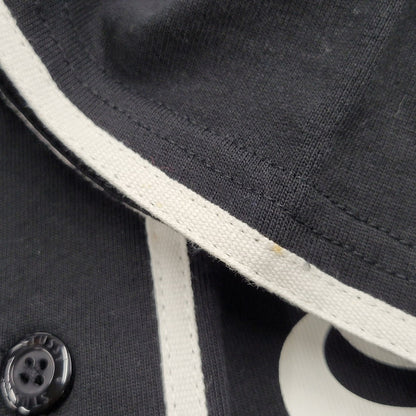 【中古品】【メンズ】 STUSSY ステューシー OLD ENGLISH BASEBALL SHIRT オールドイングリッシュ ベースボール シャツ トップス 142-260409-kh-03-izu サイズ：S カラー：ブラック×ホワイト 万代Net店