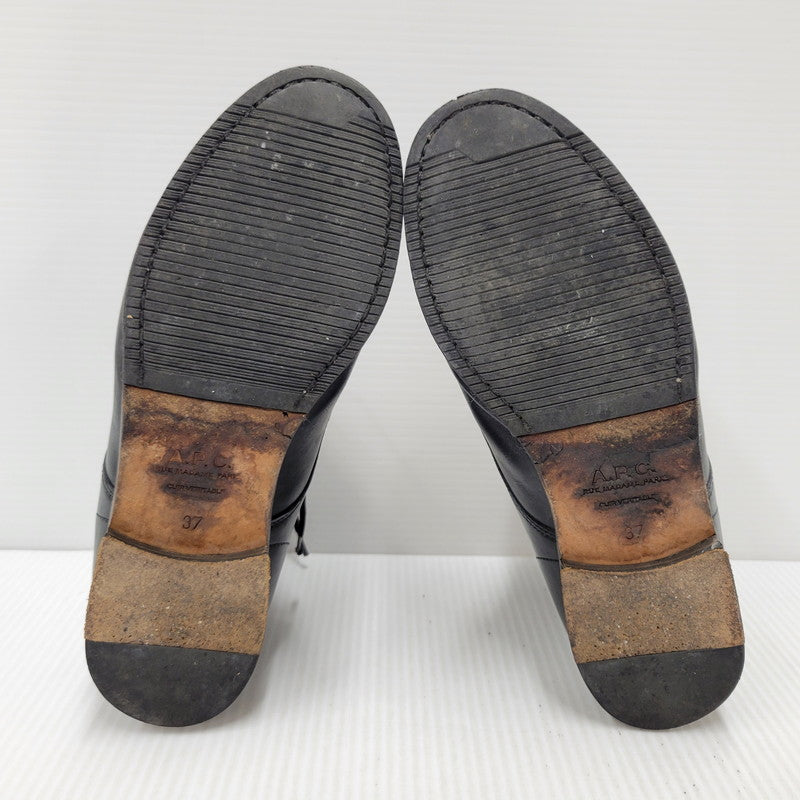 【現状渡し品】【レディース】 A.P.C. アーペーセー LACE UP SHORT BOOTS H54003 レースアップショートブーツ シューズ 靴 167-260416-as-13-izu サイズ：37 カラー：ブラック 万代Net店