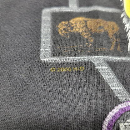 【中古品】【メンズ】 HARLEY DAVIDSON ハーレーダビッドソン c1997 c2000 BLACK HILLS RALLY 60TH EAGLE PRINT SS TEE プリント 半袖 Tシャツ USA製 146-260527-as-26-izu サイズ：L カラー：ブラック 万代Net店