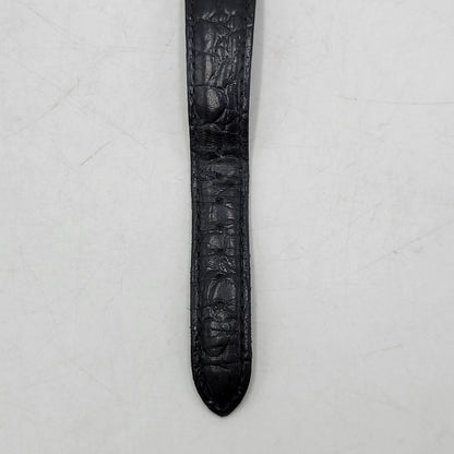 【現状渡し品】【メンズ/レディース】 LONGINES ロンジン ROUND FACE QUARTS 24742139 ラウンドフェイス クォーツ ゴールド文字盤 腕時計 197-250522-ay-17-izu カラー：ブラック×ゴールド 万代Net店