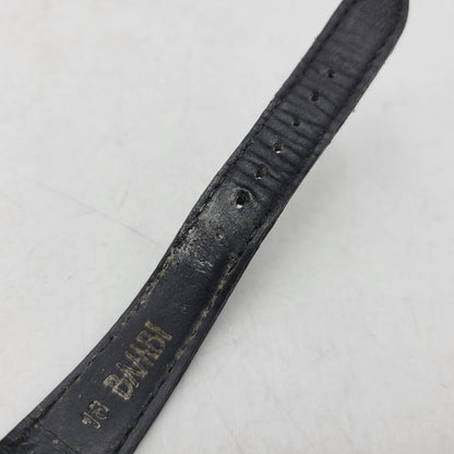 【現状渡し品】【メンズ/レディース】 LONGINES ロンジン ROUND FACE QUARTS 24742139 ラウンドフェイス クォーツ ゴールド文字盤 腕時計 197-250522-ay-17-izu カラー：ブラック×ゴールド 万代Net店