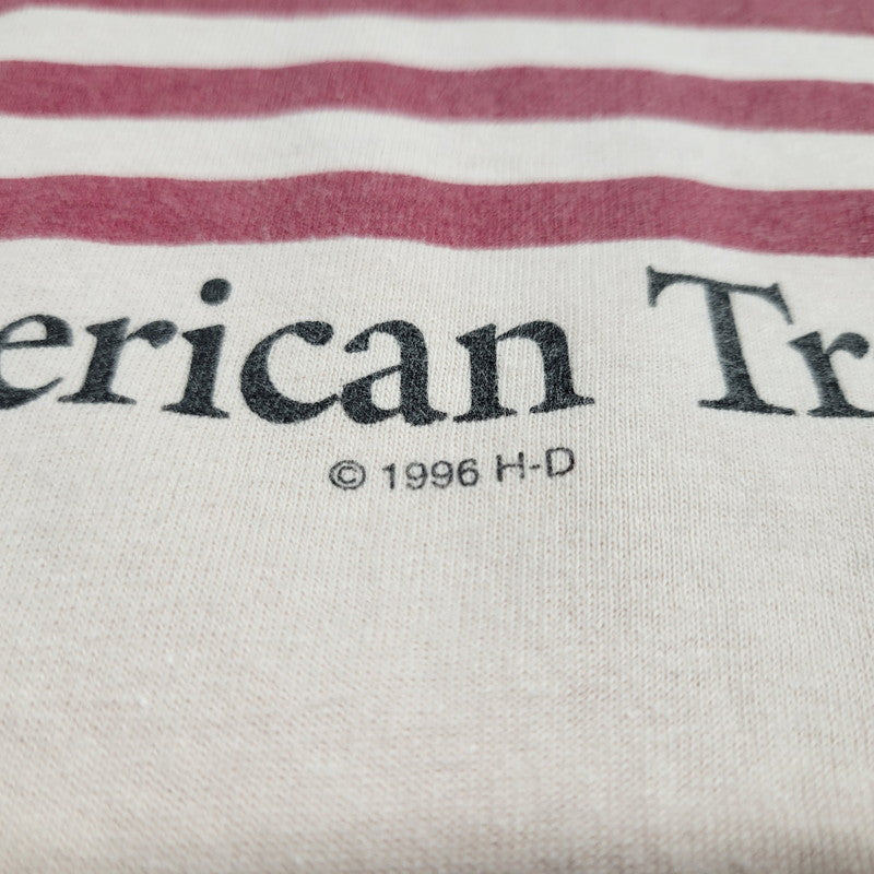 【中古品】【メンズ】 HARLEY DAVIDSON ハーレーダビッドソン c1996 WISCONSIN SS TEE ショートスリーブ Tシャツ USA製 両シングル 半袖 トップス 146-260607-as-29-izu サイズ：XL カラー：ピンク系 万代Net店