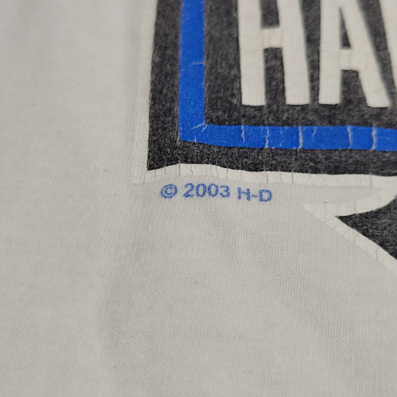 【中古品】【メンズ】 HARLEY DAVIDSON ハーレーダビッドソン c2003 FLEET RIDE TEE Tシャツ 半袖 146-260607-as-32-izu サイズ：2XL カラー：ホワイト 万代Net店