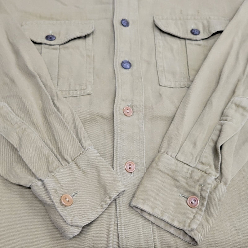 【現状渡し品】【メンズ】 BOY SCOUTS OF AMERICA ボーイスカウトオブアメリカ 2-POCKET L/S SHIRT 2ポケット ロングスリーブ シャツ 長袖 146-260610-as-03-izu カラー：カーキ 万代Net店