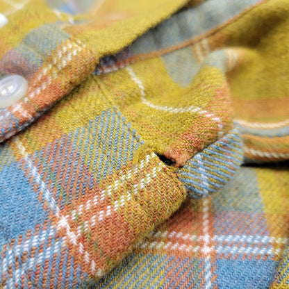 【中古品】【メンズ】 DONEGAL ドネガル REVER-PRESS ACRYLIC WOOL CHECK L/S SHIRT アクリルウール チェック ロングスリーブ シャツ 長袖 146-260723-as-09-izu サイズ：L カラー：マスタード系 万代Net店
