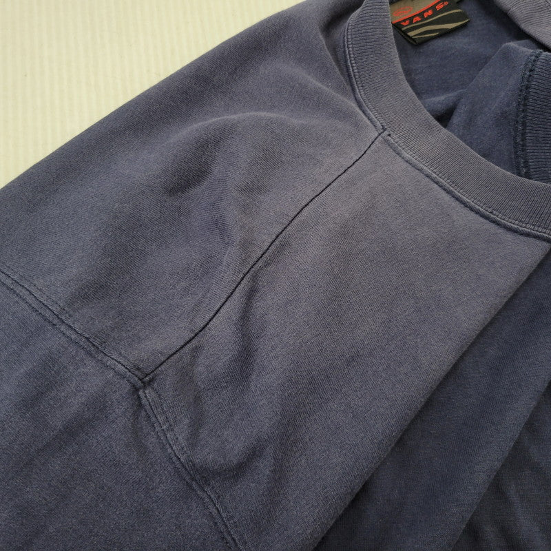 【中古品】【メンズ】 OLD VANS オールド バンズ CENTER LINE LS TEE センターライン ロングスリーブ Tシャツ 刺繍ロゴ 長袖 トップス 146-260728-ay-15-izu サイズ：L カラー：ネイビー 万代Net店