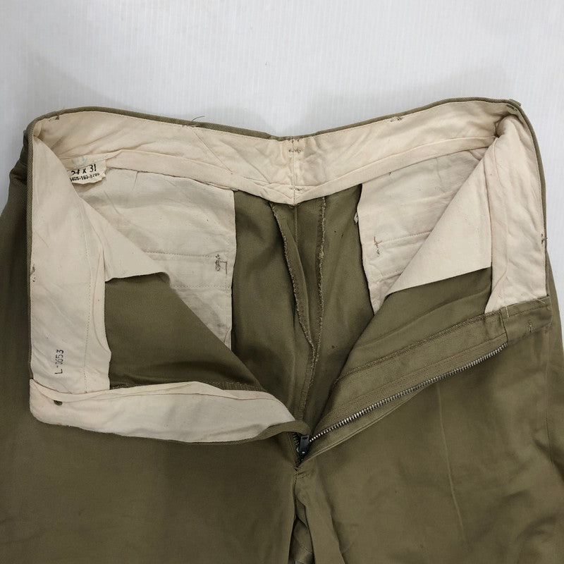 【現状渡し品】【メンズ】 U.S.ARMY アメリカ軍 60's CHINO TROUSERS VINTAGE 60年代 チノトラウザーズ ボトムス ヴィンテージ ミリタリーパンツ 156-250204-kk-19-tei サイズ：34 カラー：カーキ 万代Net店