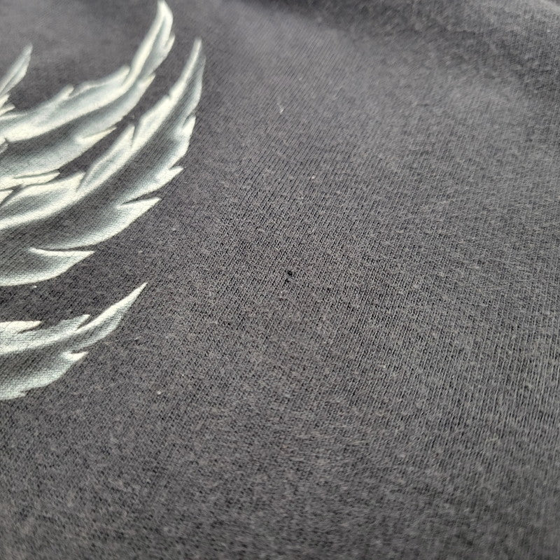 【中古品】【メンズ】 HARLEY DAVIDSON ハーレーダビッドソン WING FLAME PRINT S/S TEE ウィング フレーム プリント 半袖 Tシャツ メキシコ製 146-260821-as-03-izu サイズ：2XL カラー：ブラック 万代Net店