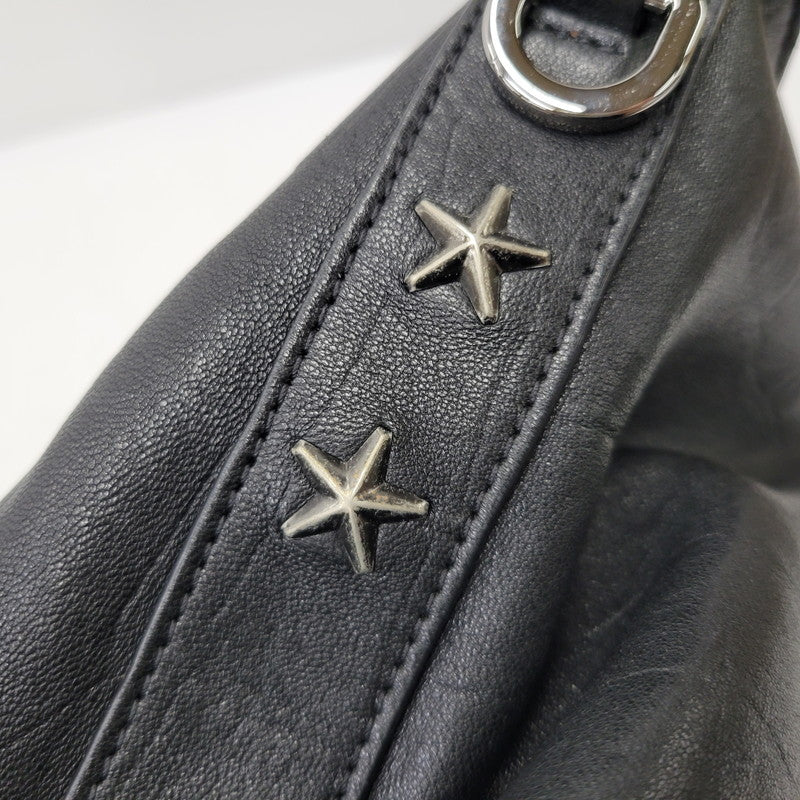 【現状渡し品】【メンズ/レディース】 JIMMY CHOO ジミーチュウ LEATHER TOTE BAG レザー トートバッグ クロコ型押し カバン 鞄 188-260826-ay-03-izu カラー：ブラック 万代Net店