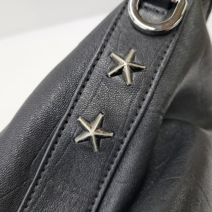【現状渡し品】【メンズ/レディース】 JIMMY CHOO ジミーチュウ LEATHER TOTE BAG レザー トートバッグ クロコ型押し カバン 鞄 188-260826-ay-03-izu カラー：ブラック 万代Net店