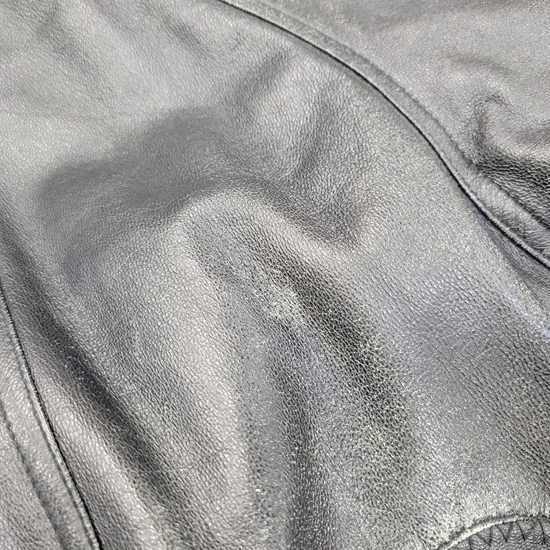 【現状渡し品】【メンズ】 USED 韓国製 YKK ZIP SHEEPLEATHER RIDERS JACKET シープレザー ライダース ジャケット アウター 146-260828-cs-10-izu サイズ：M カラー：ブラック 万代Net店