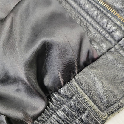 【現状渡し品】【メンズ】 USED 韓国製 YKK ZIP SHEEPLEATHER RIDERS JACKET シープレザー ライダース ジャケット アウター 146-260828-cs-10-izu サイズ：M カラー：ブラック 万代Net店