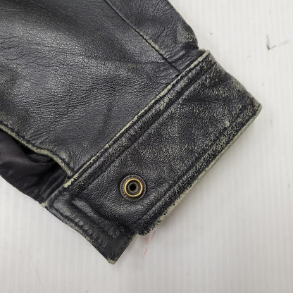 【現状渡し品】【メンズ】 USED 韓国製 YKK ZIP SHEEPLEATHER RIDERS JACKET シープレザー ライダース ジャケット アウター 146-260828-cs-10-izu サイズ：M カラー：ブラック 万代Net店
