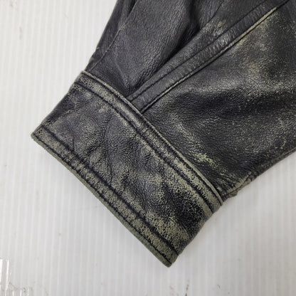 【現状渡し品】【メンズ】 USED 韓国製 YKK ZIP SHEEPLEATHER RIDERS JACKET シープレザー ライダース ジャケット アウター 146-260828-cs-10-izu サイズ：M カラー：ブラック 万代Net店