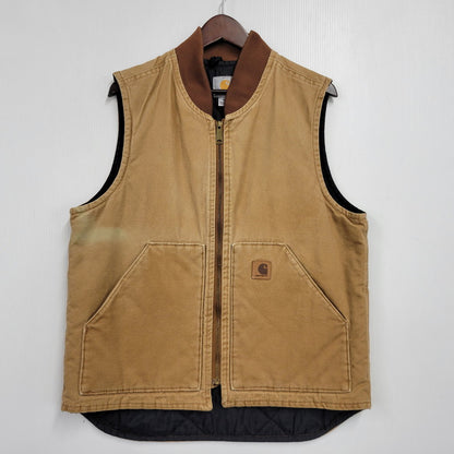【中古品】【メンズ】 カーハート SANDSTONE VEST V02-211 サンドストーンベスト メキシコ製 146-251130-as-14-izu サイズ：M カラー：ブラウン 万代Net店