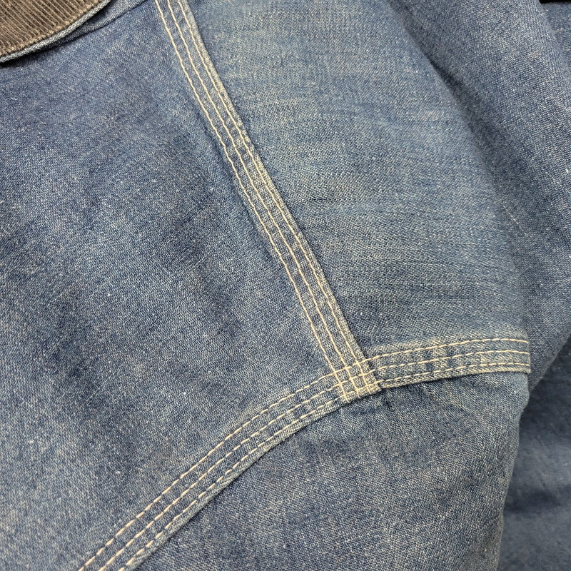 【現状渡し品】【メンズ】 SEARS シアーズ WORK LEISURE 14407 USA製 BLANKET LINER DENIM COVERALL ワークレジャー ブランケット ライナー デニム カバーオール アウター 146-260907-kh-07-izu サイズ：L カラー：インディゴ 万代Net店
