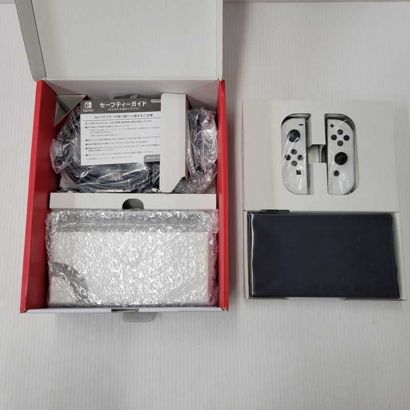 【中古美品】 【ゲーム】Nintendo Switch (有機ELモデル) Joy-Con(L)/(R) ホワイト HEG-S-KAAAA(JPN) 任天堂 ニンテンドースイッチ 本体 034-260829-as-01-izu 万代Net店
