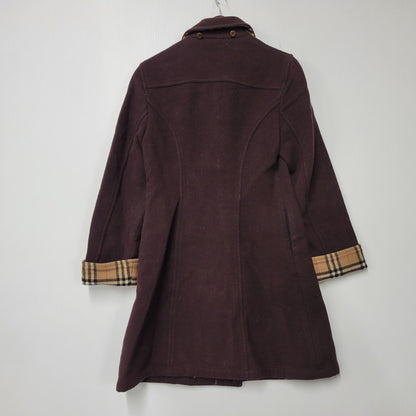 【中古品】【レディース】 BURBERRYS OF LONDON BLUE LABEL バーバリーオブロンドン ブルーレーベル FNF05-540 WOOL DUFFLE COAT ウール ダッフル コート アウター 168-261023-cs-12-izu サイズ：38 カラー：ブラウン 万代Net店
