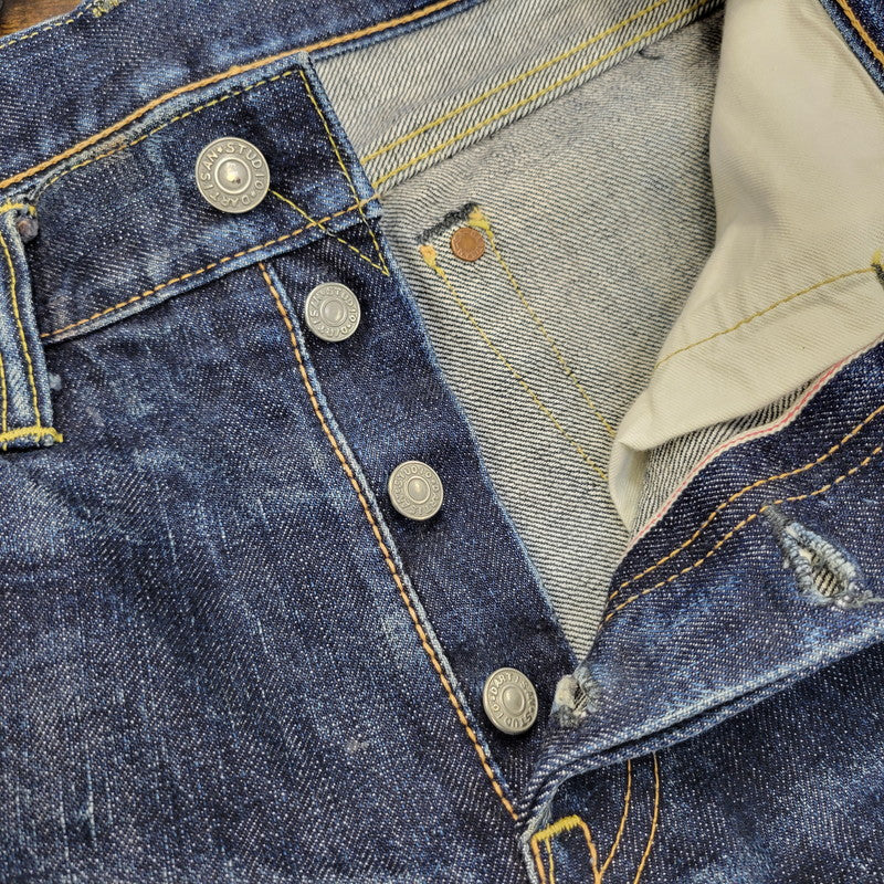 【中古品】【メンズ】 STUDIO D’ARTISAN SD-307 VSTITCH セルビッチ 18.5OZ SUPER TIGHT STRAIGHT DENIM PANTS スーパー タイト ストレート デニム パンツ ボトムス ズボン 156-261023-cs-14-izu サイズ：32 カラー：インディゴ 万代Net店