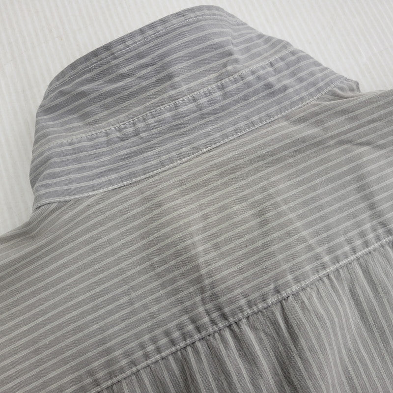 【中古品】【メンズ】 OLD STUSSY オールドステューシー 紺タグ 90S STRIPE SS SHIRT ストライプ ショートスリーブ シャツ トップス 半袖 142-261023-cs-15-izu サイズ：XL カラー：グレー 万代Net店