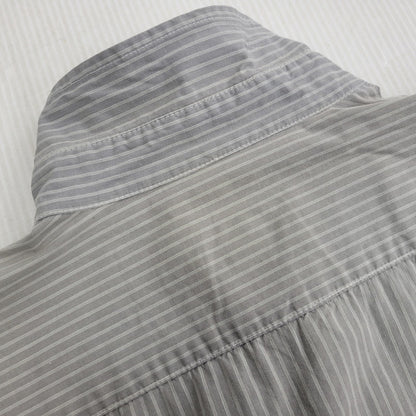 【中古品】【メンズ】 OLD STUSSY オールドステューシー 紺タグ 90S STRIPE SS SHIRT ストライプ ショートスリーブ シャツ トップス 半袖 142-261023-cs-15-izu サイズ：XL カラー：グレー 万代Net店
