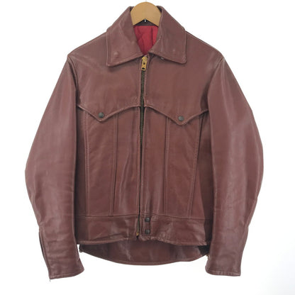 【中古品】【メンズ】  APPAREL ANNEX LEATHER JACKET レザー ジャケット ライダース 革ジャン 145-241004-nm-2-fuz サイズ：不明 カラー：ブラウン 万代Net店