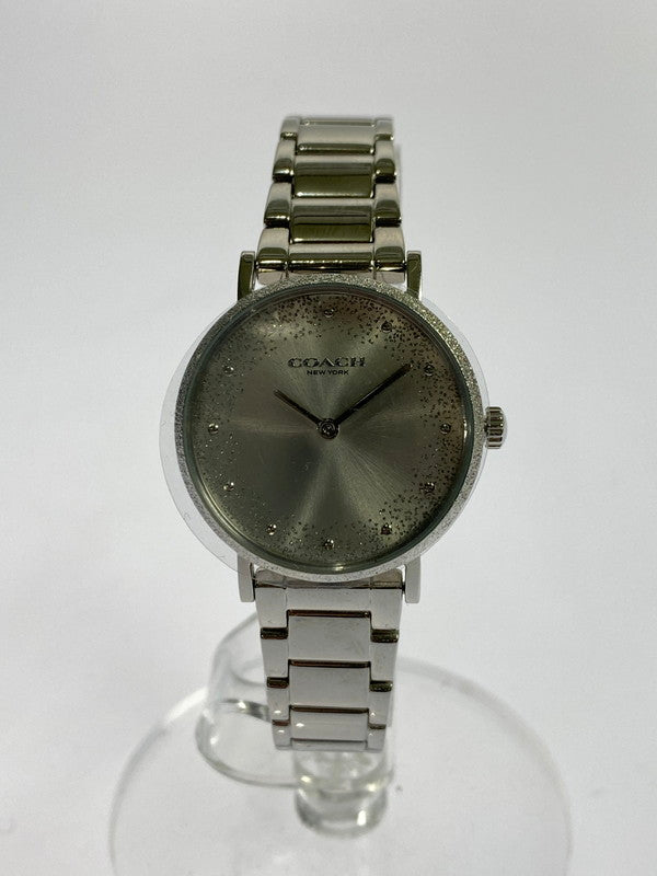 【LIFTる。景品】【中古美品】【メンズ/レディース】 COACH コーチ クォーツ PERRY 1450363 タグ・箱付き 腕時計 197-241204-AS-64-min カラー：シルバー シルバー文字盤 万代Net店