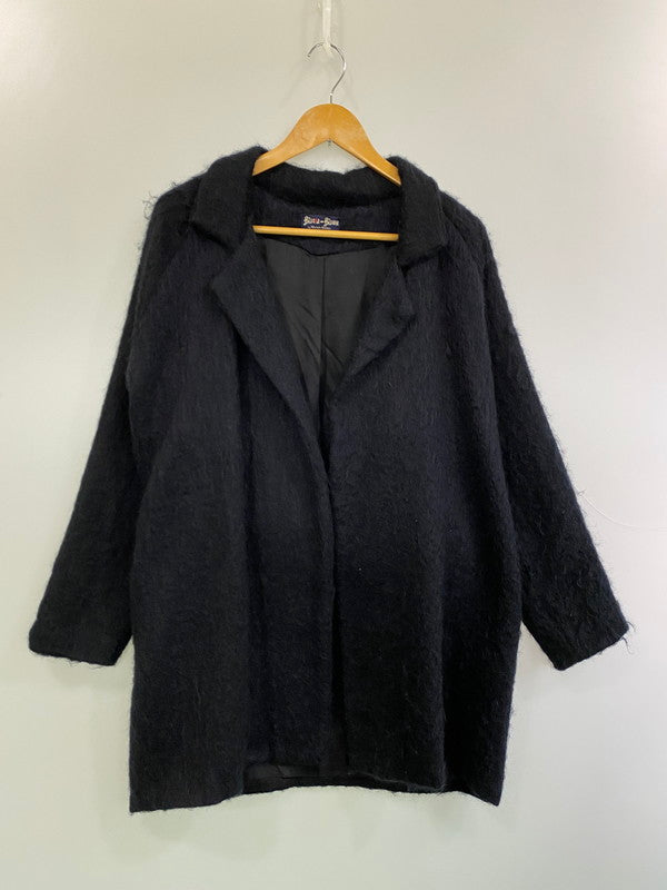 【現状渡し品】【メンズ】 MICHELE BOHBOT 80S MOHAIR KNIT HALF COAT モヘアニットハーフコート あうたー 146-251220-zi-13-min サイズ：下記参照 カラー：ブラック 万代Net店