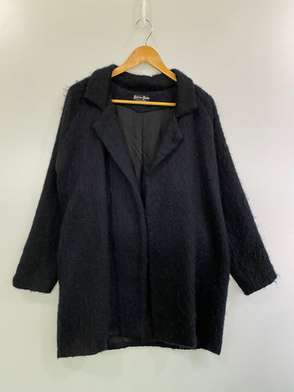 【現状渡し品】【メンズ】 MICHELE BOHBOT 80S MOHAIR KNIT HALF COAT モヘアニットハーフコート あうたー 146-251220-zi-13-min サイズ：下記参照 カラー：ブラック 万代Net店