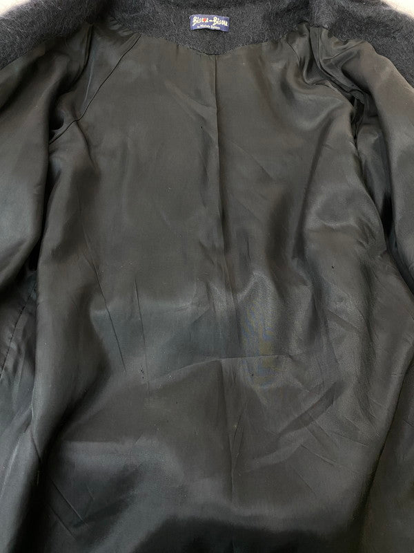 【現状渡し品】【メンズ】 MICHELE BOHBOT 80S MOHAIR KNIT HALF COAT コート 146-251220-zi-13-min サイズ：不明 カラー：ブラック 万代Net店