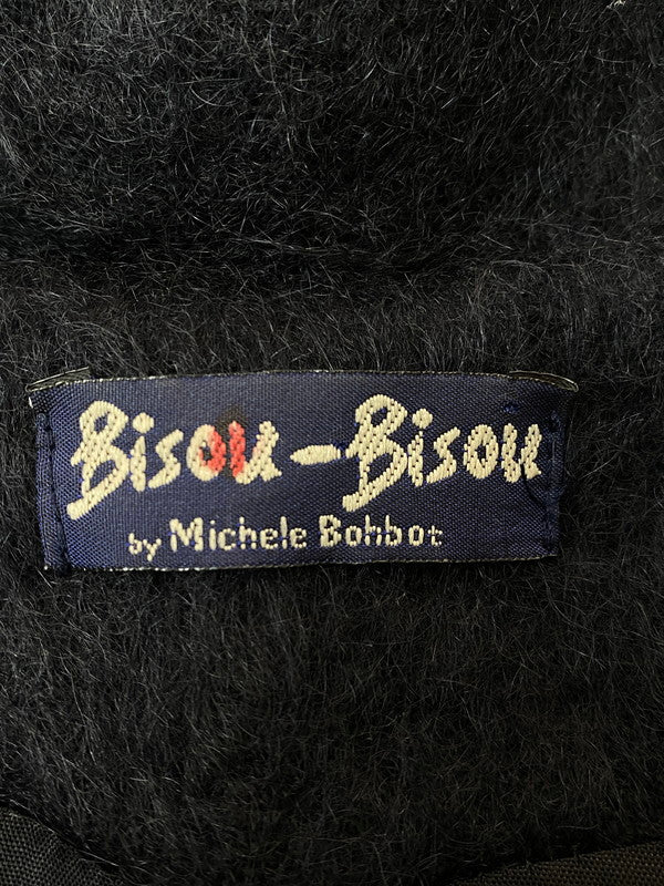 【現状渡し品】【メンズ】 MICHELE BOHBOT 80S MOHAIR KNIT HALF COAT モヘアニットハーフコート あうたー 146-251220-zi-13-min サイズ：下記参照 カラー：ブラック 万代Net店