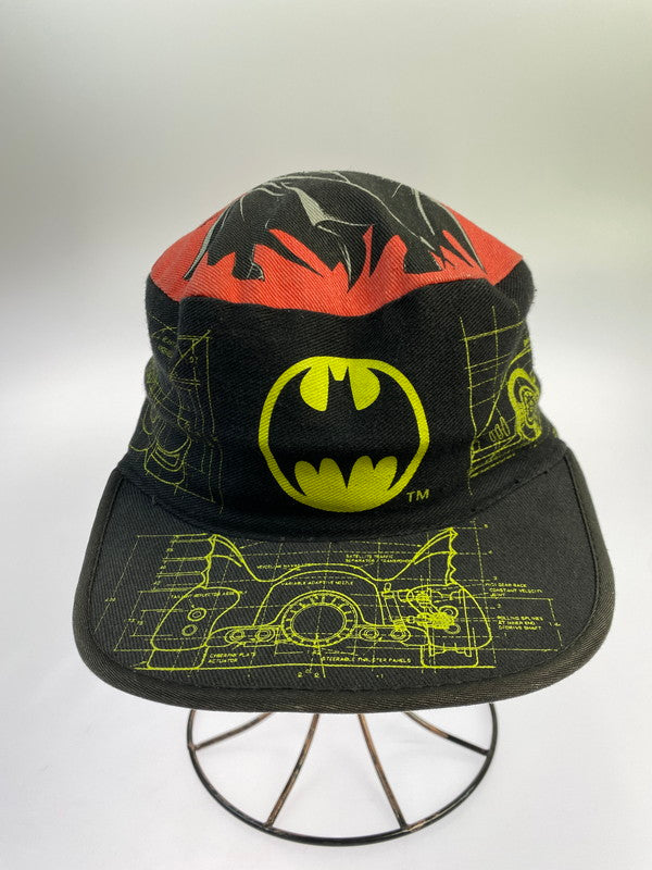 【中古品】【メンズ】 USED 90S DC COMICS INC. BATMAN ALL OVER PRINT CAP ヴィンテージ 90年代 キャップ 帽子 185-250722-em-29-min カラー：ブラック 万代Net店