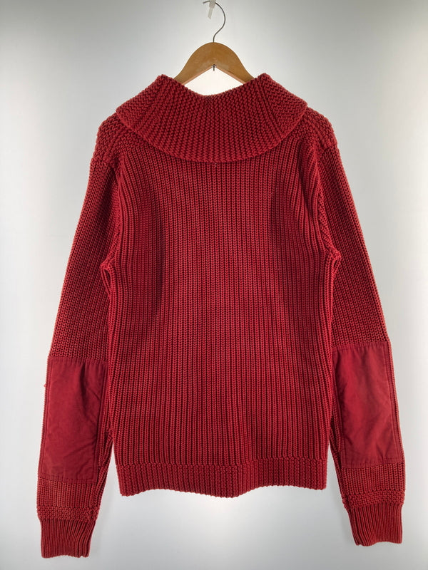 【中古品】【メンズ】 RALPH LAUREN ラルフローレン ショールカラ―カーディガン 146-251212-em-16-min サイズ：M カラー：レッド 万代Net店
