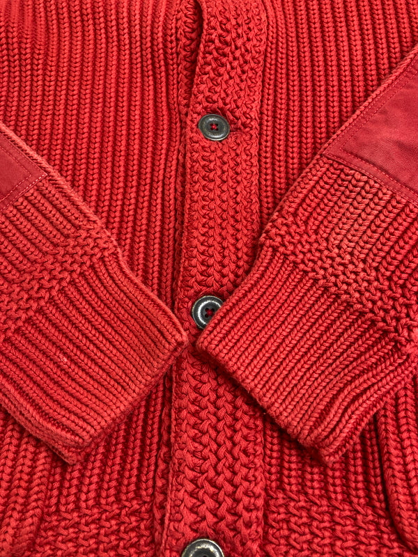 【中古品】【メンズ】 RALPH LAUREN ラルフローレン ショールカラ―カーディガン 146-251212-em-16-min サイズ：M カラー：レッド 万代Net店