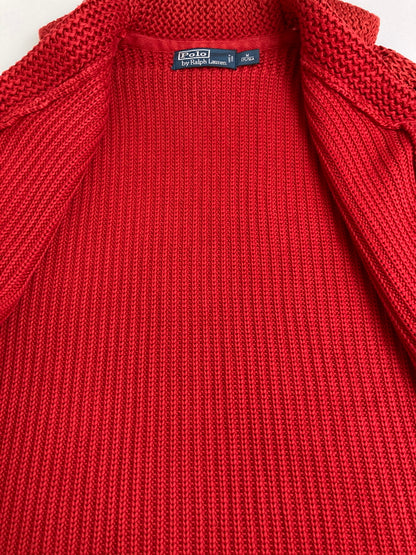【中古品】【メンズ】 RALPH LAUREN ラルフローレン ショールカラ―カーディガン 146-251212-em-16-min サイズ：M カラー：レッド 万代Net店