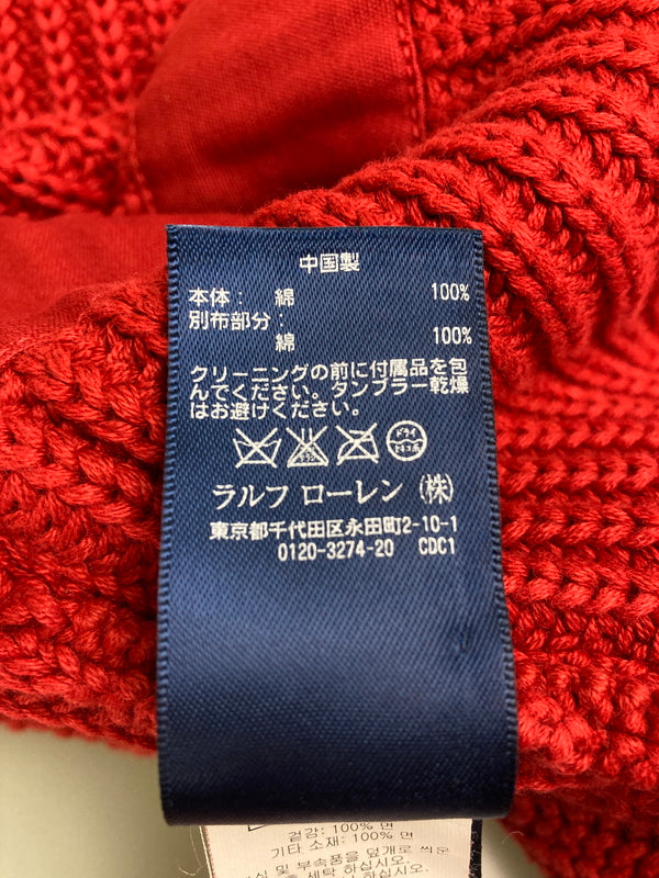 【中古品】【メンズ】 RALPH LAUREN ラルフローレン ショールカラ―カーディガン 146-251212-em-16-min サイズ：M カラー：レッド 万代Net店