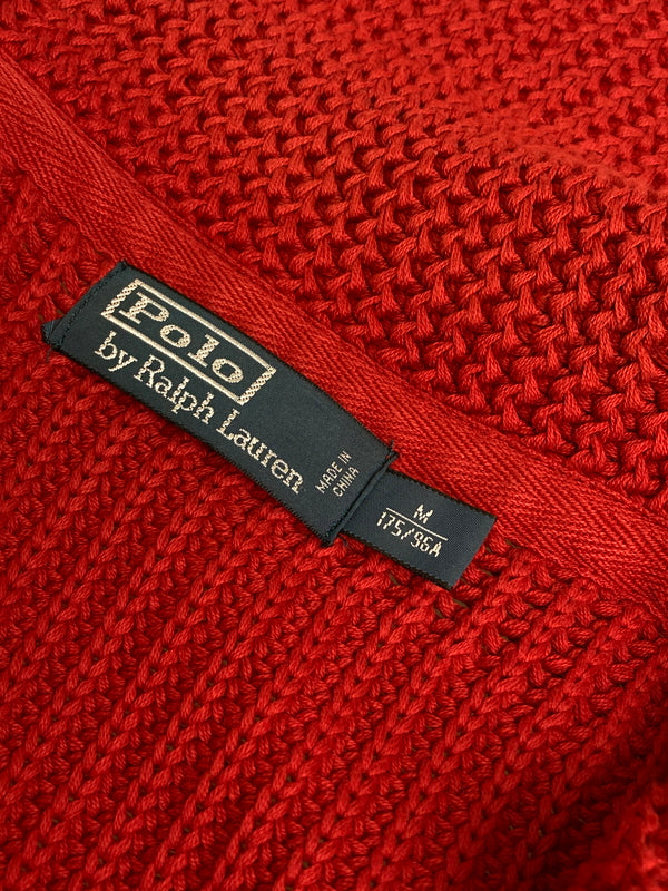 【中古品】【メンズ】 RALPH LAUREN ラルフローレン ショールカラ―カーディガン 146-251212-em-16-min サイズ：M カラー：レッド 万代Net店