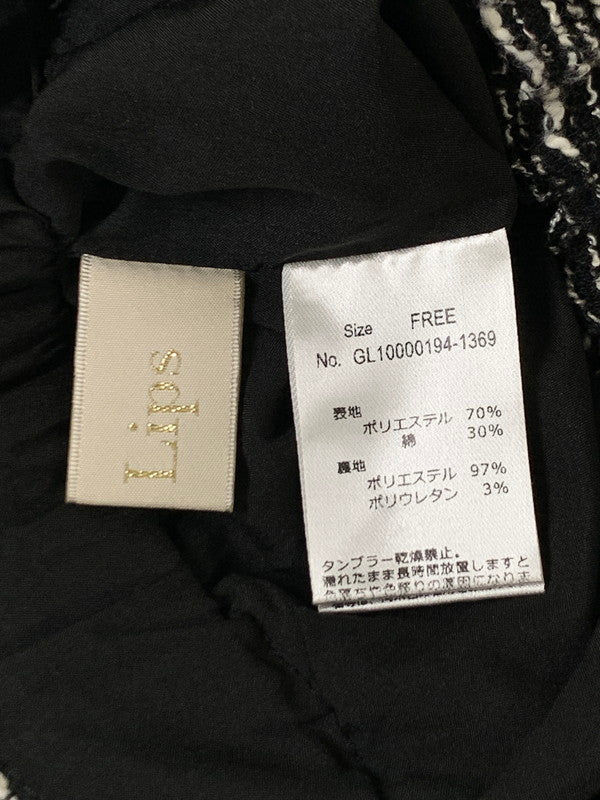 【中古品】【レディース】 GLAMLIPS KEY-NECK TWEED SET UP グラムリップス ツイード セットアップ 170-241121-yn-14-min サイズ：FREE カラー：ブラック 万代Net店