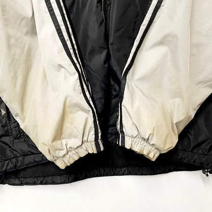 【中古品】【メンズ】 adidas アディダス 90’S NYLON HOODED JACKET 90年代 ナイロンフーデッドジャケット アウター 長袖 146-240824-ma-15-izu サイズ：XXL カラー：黒×グレー 万代Net店