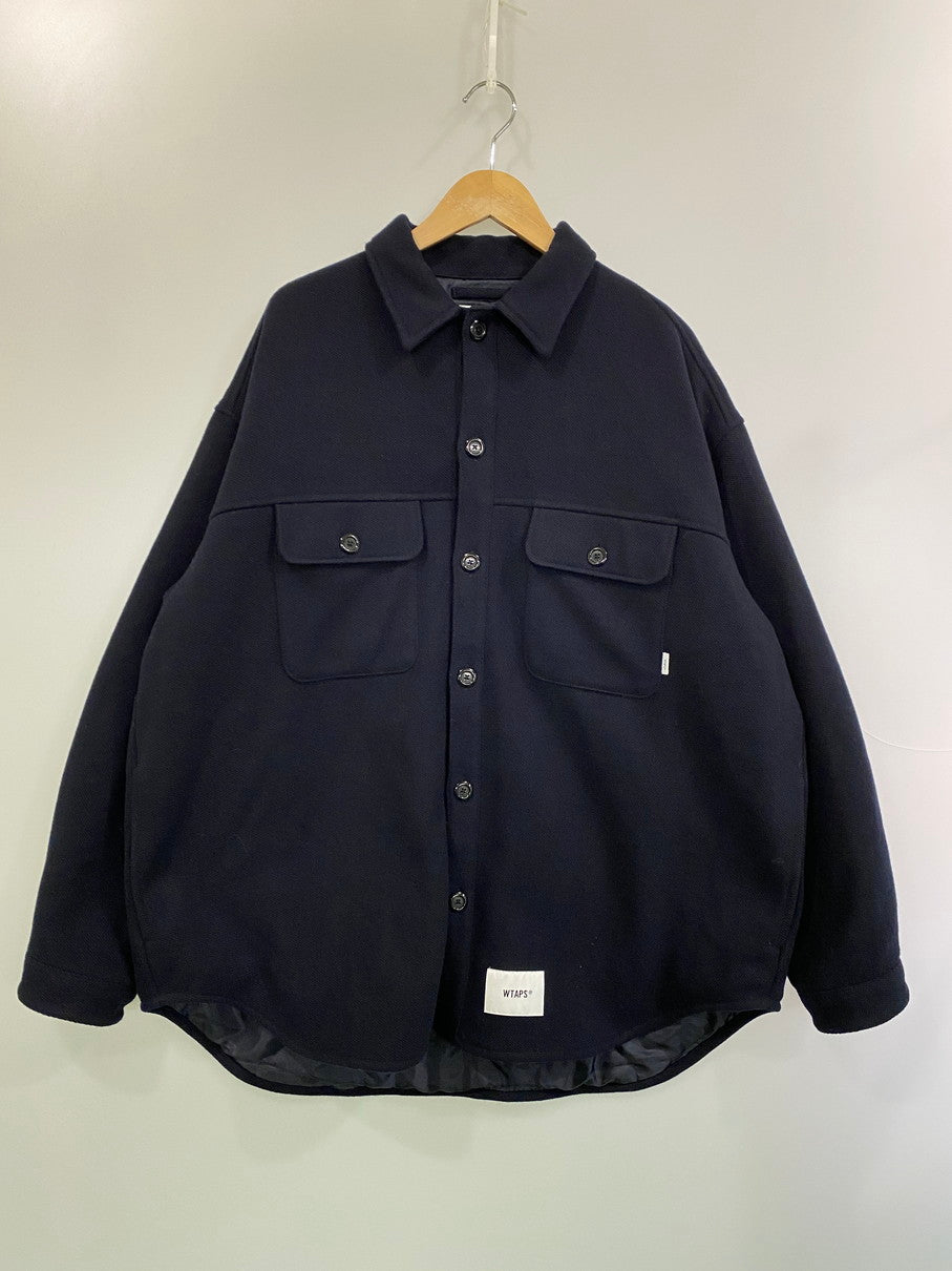 【中古品】【メンズ】 WTAPS ダブルタップス 212WVDT-JKM01 21AW WCPO 01 JACKET WONY.MELTON メルトン ジャケット アウター 142-250902-AS-11-min サイズ：03 カラー：ネイビー 万代Net店