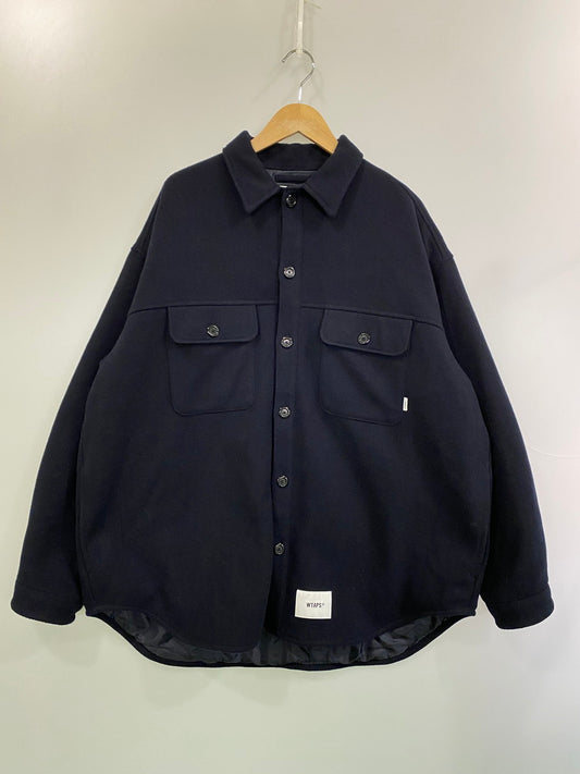 【中古品】【メンズ】 WTAPS ダブルタップス 212WVDT-JKM01 21AW WCPO 01 JACKET WONY.MELTON メルトン ジャケット アウター 142-250902-AS-11-min サイズ：03 カラー：ネイビー 万代Net店