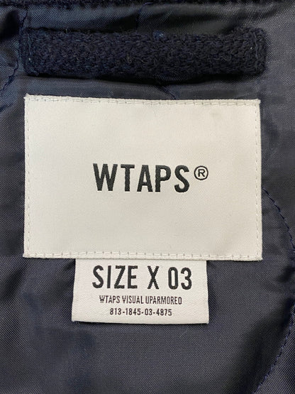 【中古品】【メンズ】 WTAPS ダブルタップス 212WVDT-JKM01 21AW WCPO 01 JACKET WONY.MELTON メルトン ジャケット アウター 142-250902-AS-11-min サイズ：03 カラー：ネイビー 万代Net店