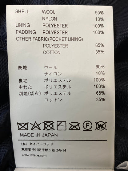 【中古品】【メンズ】 WTAPS ダブルタップス 212WVDT-JKM01 21AW WCPO 01 JACKET WONY.MELTON メルトン ジャケット アウター 142-250902-AS-11-min サイズ：03 カラー：ネイビー 万代Net店