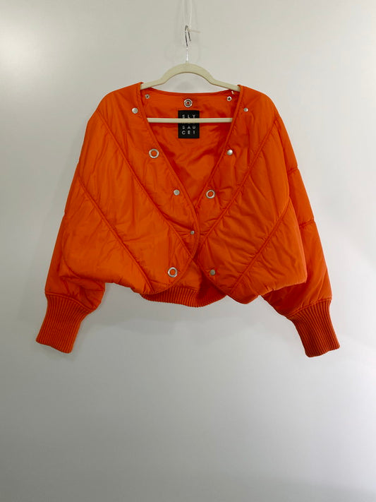 【中古品】【レディース】 SLY スライ 030BAY30-1000 BOMBER BOLERO ミリタリージャケット アウター 169-240725-ks-08-min サイズ：FREE カラー：オレンジ 万代Net店