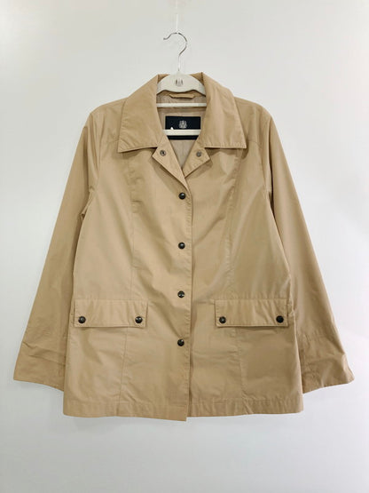 【中古品】【レディース】 Aquascutum アクアスキュータム COACH JACKET 1253370-85 ナイロンコーチジャケット ライトアウター 170-240808-yn-16-min カラー：ベージュ系 万代Net店