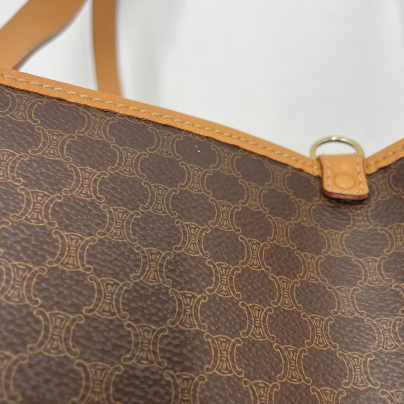 【中古品】【メンズ/レディース】 CELINE セリーヌ マカダム トートバッグ 13550 カバン 180-250811-ks-01-fuz カラー：ブラウン 万代Net店