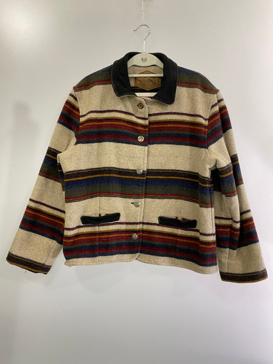 【中古品】【レディース】  WOOL RICH ウールリッチ 90S USA製 WOOL JACKET ウールジャケット アウター 169-240909-me-09-min サイズ：M カラー：マルチカラー 万代Net店